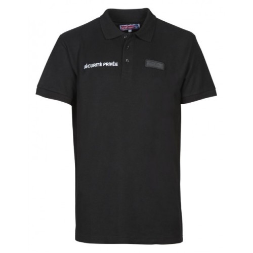 POLO NOIR SECURITE PRIVEE AVEC FENETRE NUB