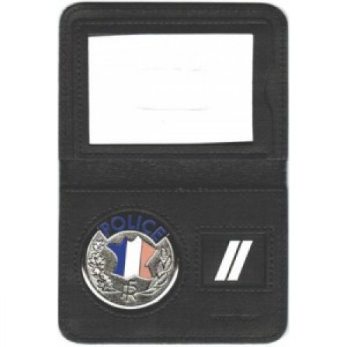 Porte Carte 2 volets POLICE NATIONALE avec MEDAILLE et GRADE