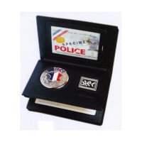 Porte Carte 3 volets POLICE NATIONALE avec MEDAILLE et GRADE