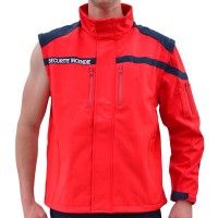 Blouson SOFTSHELL SSIAP Securite Incendie avec manches amovibles