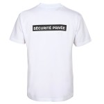 T-SHIRT BLANC SECURITE PRIVEE AVEC POCHETTE NUB