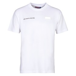 T-SHIRT BLANC SECURITE PRIVEE AVEC POCHETTE NUB