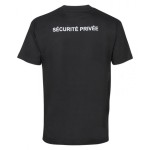 T-SHIRT NOIR SECURITE PRIVEE AVEC POCHETTE NUB