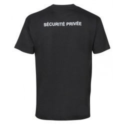 T-SHIRT NOIR SECURITE PRIVEE AVEC POCHETTE NUB