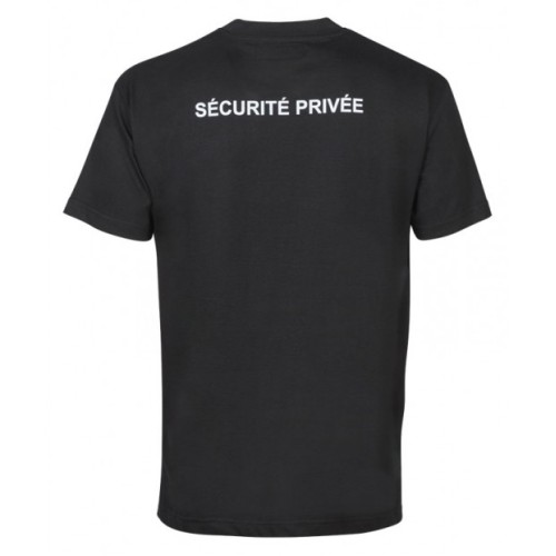 T-SHIRT NOIR SECURITE PRIVEE AVEC POCHETTE NUB