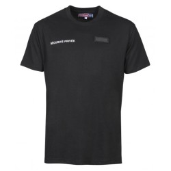 T-SHIRT NOIR SECURITE PRIVEE AVEC POCHETTE NUB